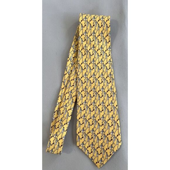 Vintage POLO Ralph Lauren 100% Silk Men's Tie Tennis Made by Hand USA‎